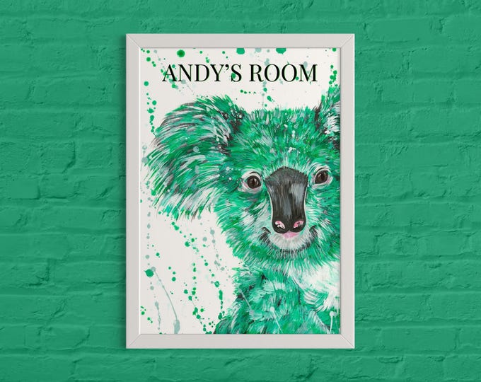 Personalised Koala Art Print