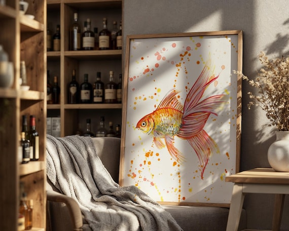 Goldfish Art Print ‘Goldie’