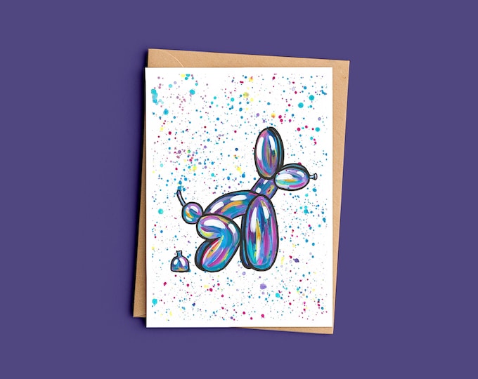 Balloon Dog Birthday Card