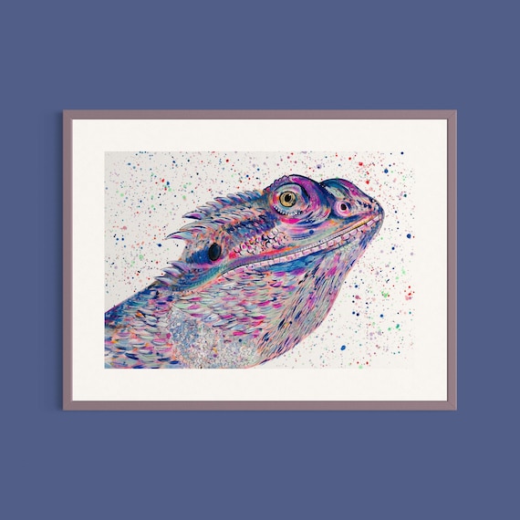 Bearded Dragon Art Print ‘Arlo’