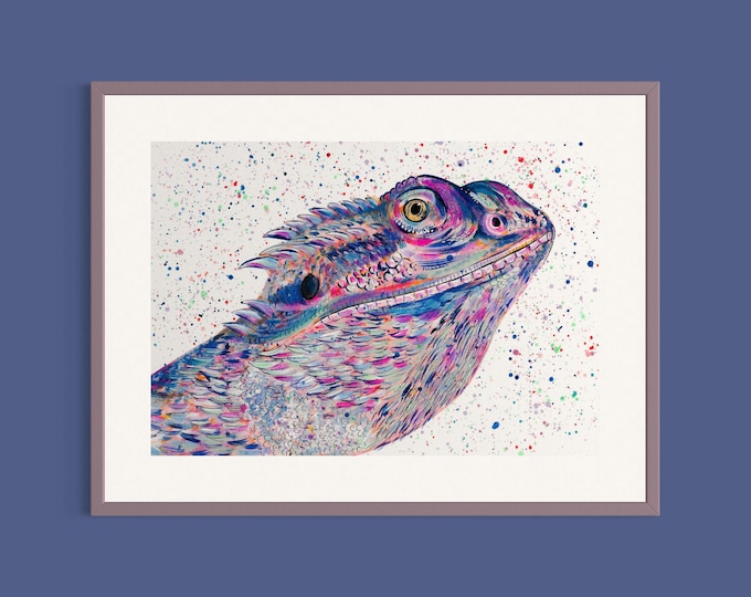 Bearded Dragon Art Print ‘Arlo’