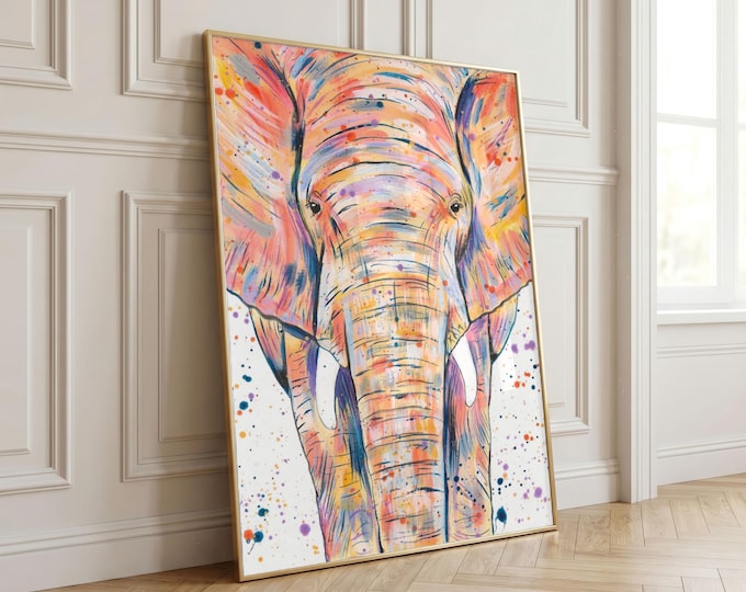 Elephant Art Print ‘Ethel’