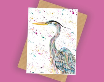 Heron Greetings Card