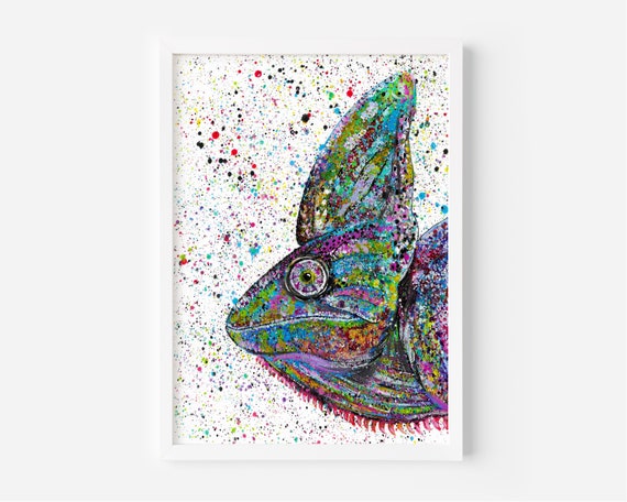 Colourful Chameleon Painting ‘Barb’