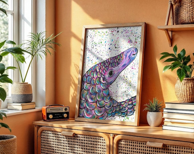 Pangolin Art Print ‘Penelope’