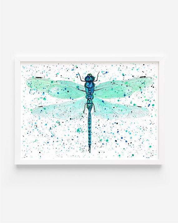 Dragonfly Painting, Original Artwork, Insect Art, Colourful Art, Wildlife Art, Animal Artist, Home Decor, Wall Art, Unique Painting,