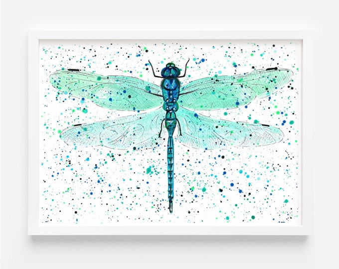 Dragonfly Painting, Original Artwork, Insect Art, Colourful Art, Wildlife Art, Animal Artist, Home Decor, Wall Art, Unique Painting,