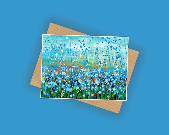 Forget me Not Flowers Card