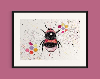 Bee Art Print ‘Betsy’