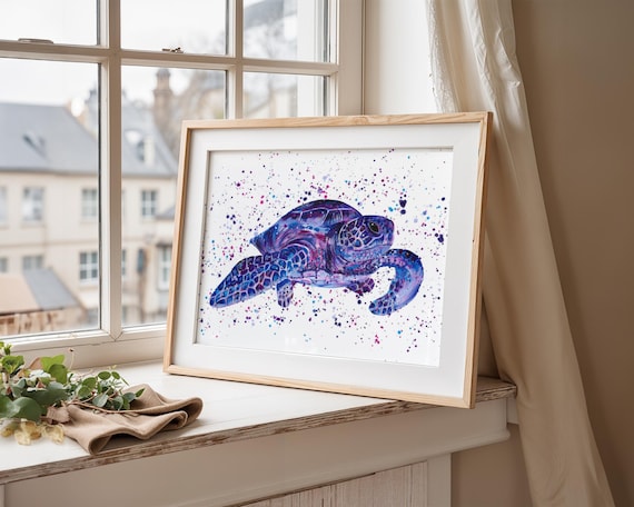 Sea Turtle Art Print ‘Poppy’