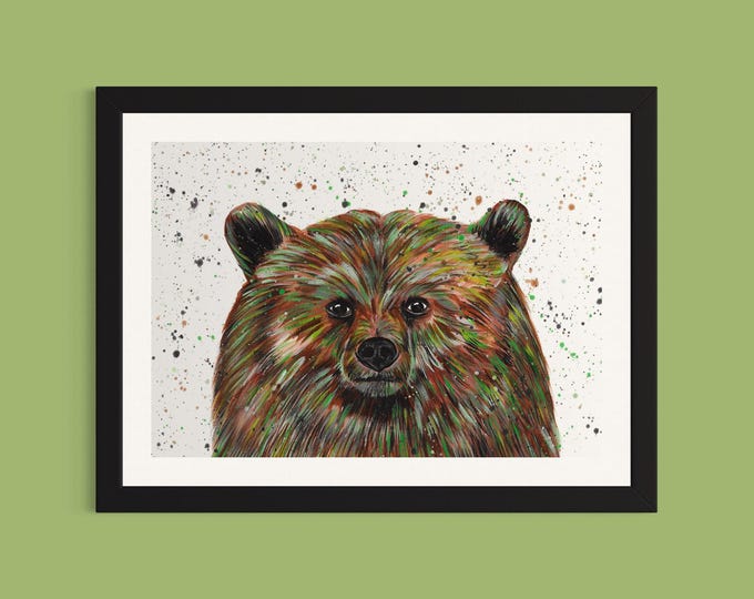 Grizzly Bear Art Print ‘Brody’