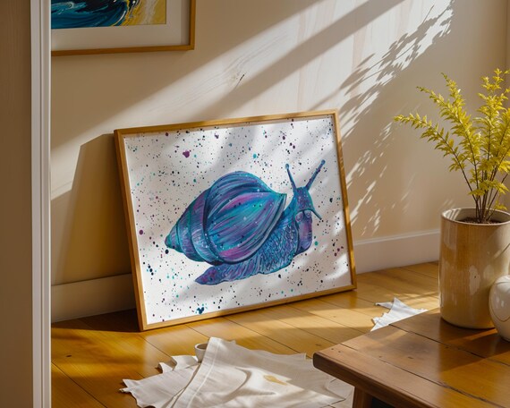 African Snail Wall Art Print ‘Sprout’