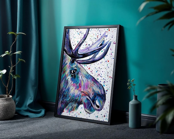 Moose Art Print ‘Maddy’
