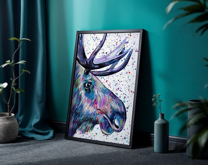 Moose Art Print ‘Maddy’