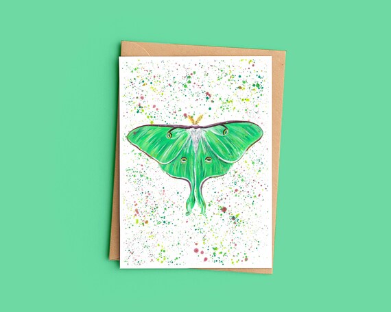 Luna Moth Greeting Card