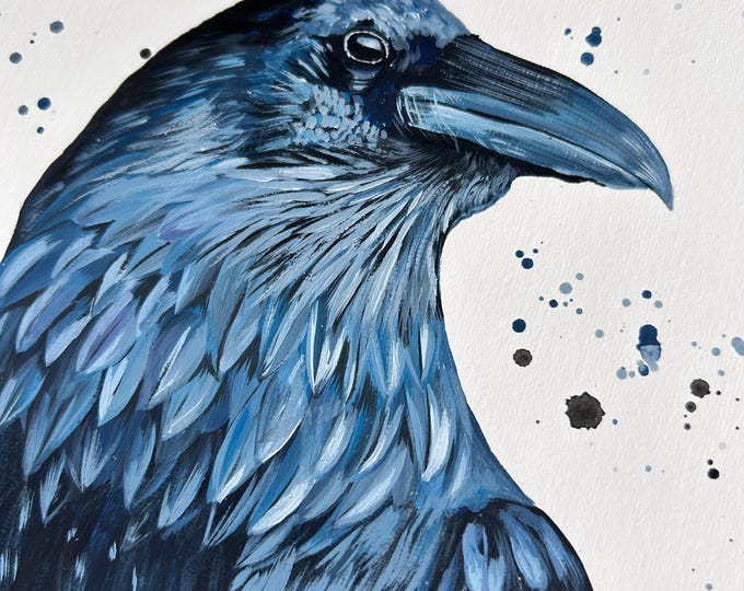 Raven Bird Painting