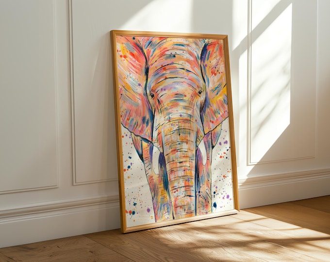 Elephant Art Print ‘Ethel’