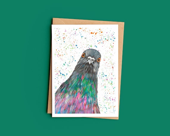 Pigeon Greetings Card