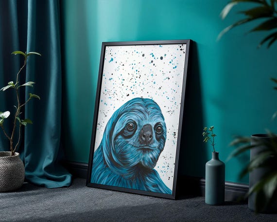 Sloth Art Print ‘Adrian’