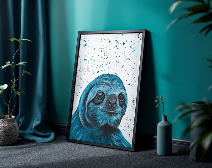 Sloth Art Print ‘Adrian’