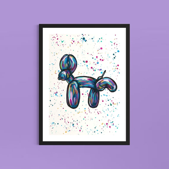 Cocking Leg Balloon Dog Art Print