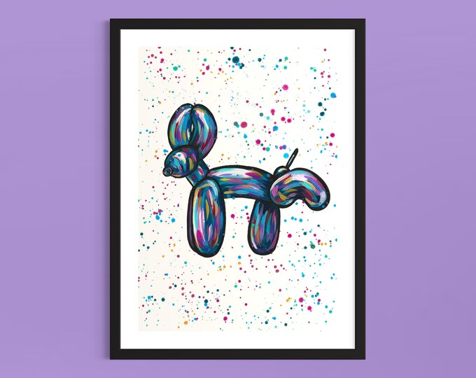 Cocking Leg Balloon Dog Art Print