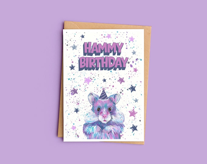 Hamster Birthday Card