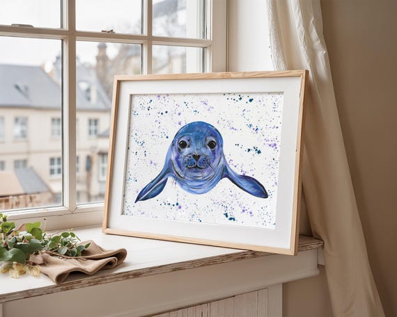 Sea Lion Art Print ‘Cyril’