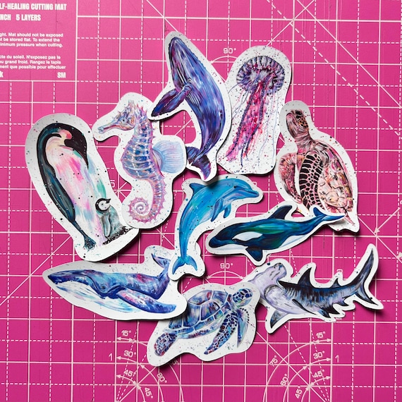 Sea Life Sticker Pack: Marine Animal Designs, Scrapbooking, Journalling