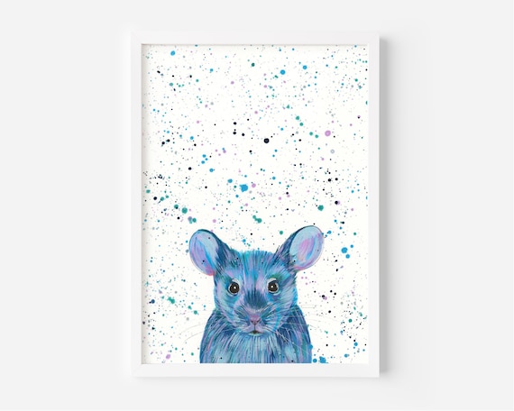 Original Mouse Painting, ‘Susie’ An Original Acrylic Painting by Emma LC, Little Mouse Picture, Wildlife Art, Woodland Art, Cute Mouse Art