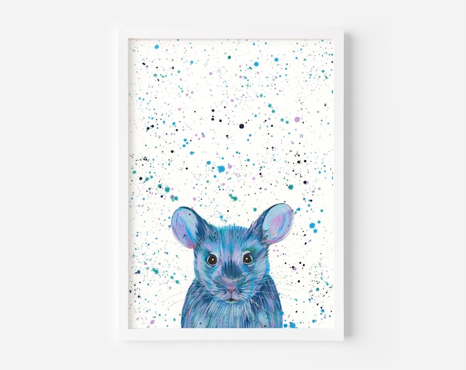 Original Mouse Painting, ‘Susie’ An Original Acrylic Painting by Emma LC, Little Mouse Picture, Wildlife Art, Woodland Art, Cute Mouse Art
