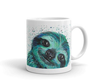 Sloth Coffee Mug, Housewarming Gift, Animal Coffee Cup