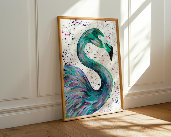 Flamingo Art Print ‘Hugh’