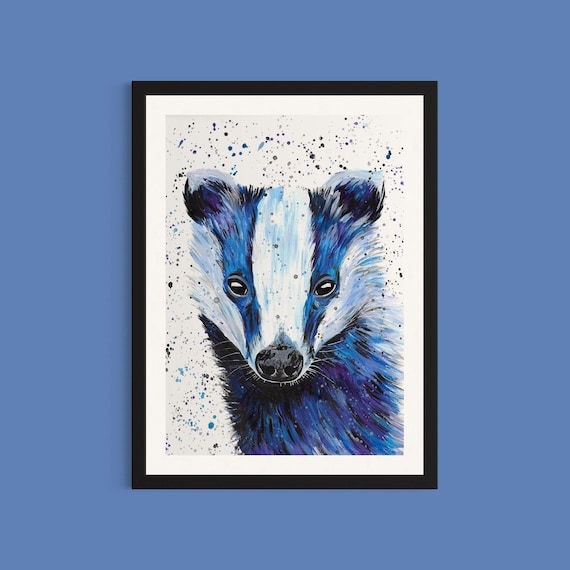 Badger Art Print ‘Wilf’