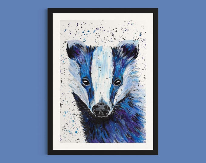 Badger Art Print ‘Wilf’