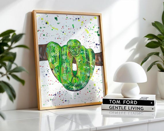 Snake Art Print ‘Basil’