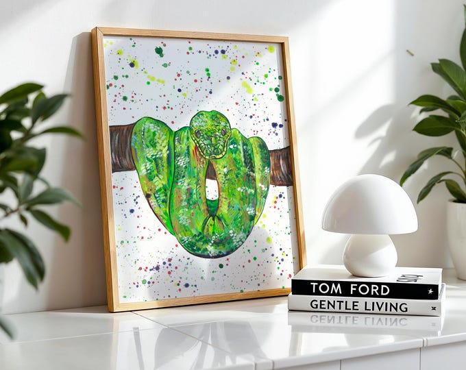 Snake Art Print ‘Basil’