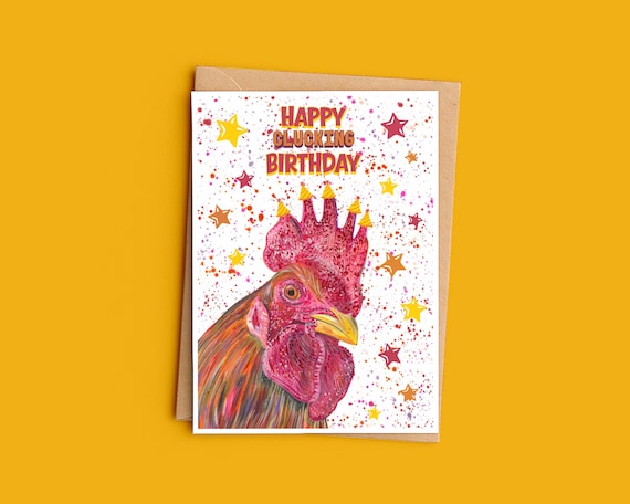 Chicken Birthday Card