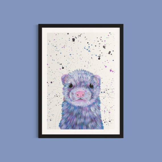 Ferret Art Print, ‘Daisy’