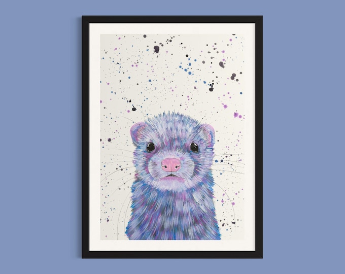 Ferret Art Print, ‘Daisy’