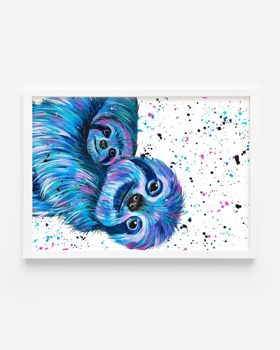Original Sloth Mum and Baby Painting