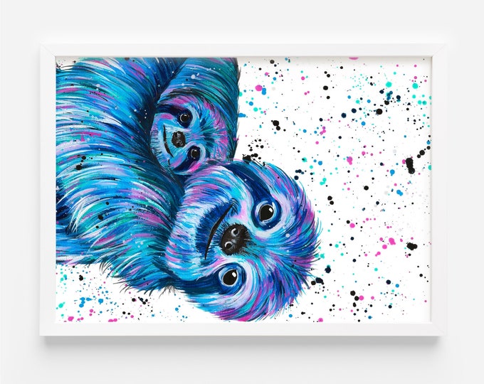 Original Sloth Mum and Baby Painting
