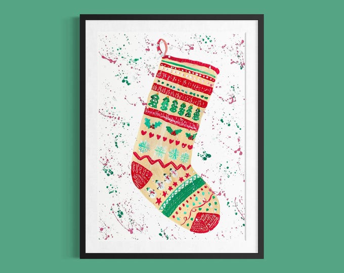 Christmas Stocking Art Print