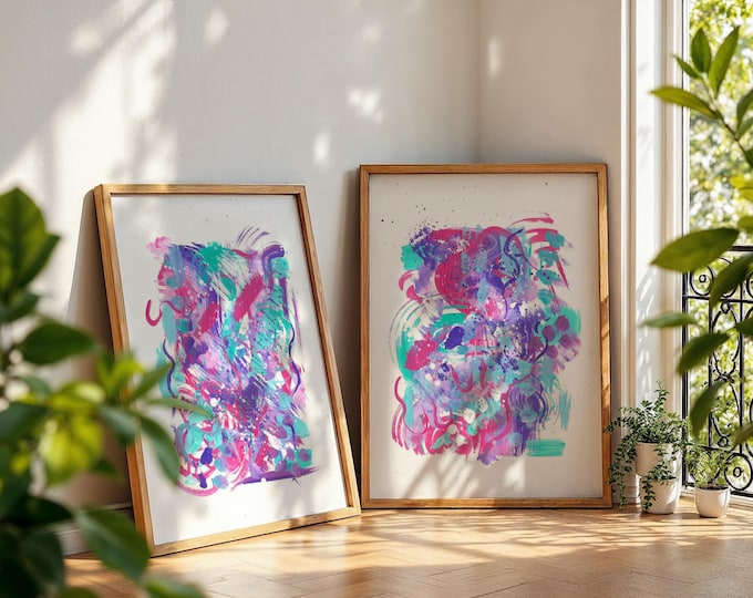 Modern Abstract Art Print Set
