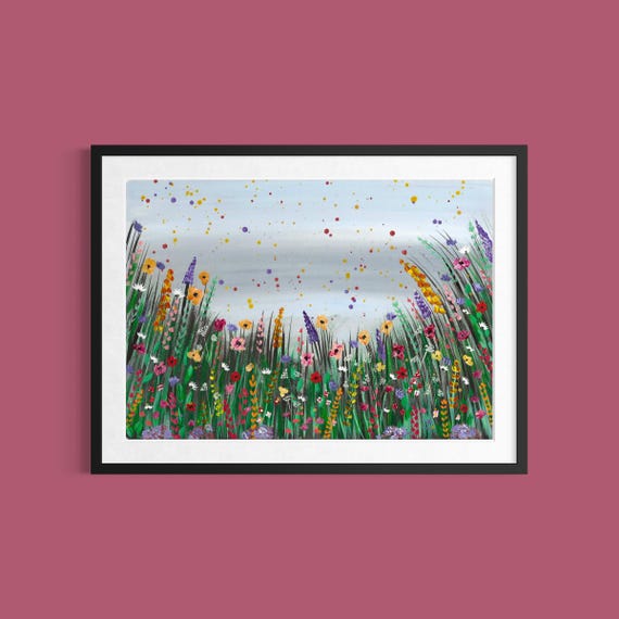 Wildflowers Art Print  ‘Autumnal Blooms’