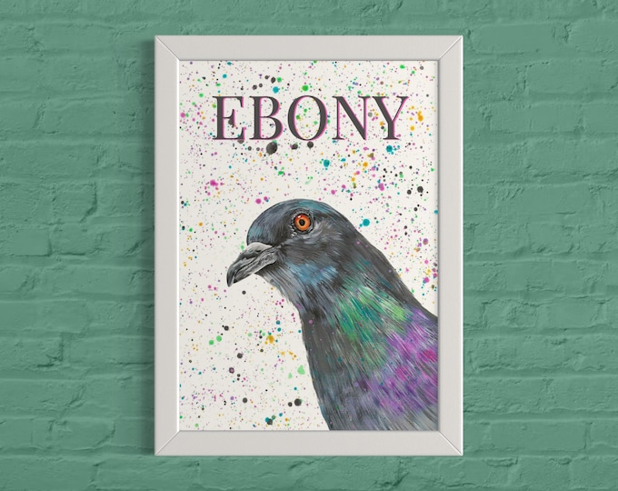 Personalised Pigeon Art Print