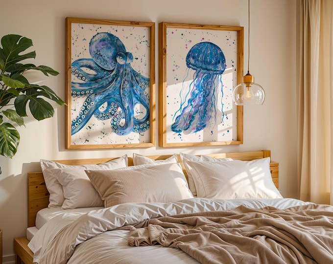Sea Life Art Print Set