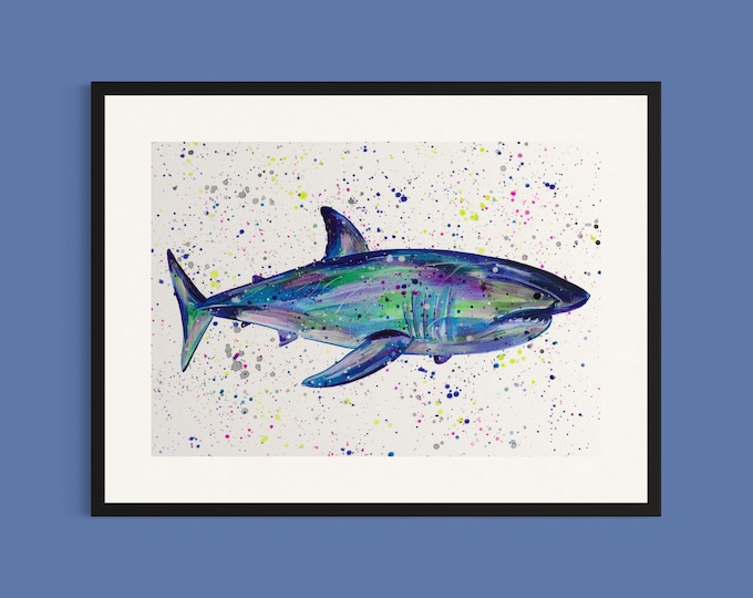 Shark Art Print ‘Jimmy’