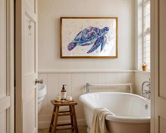 Sea Turtle Art Print ‘Flo’