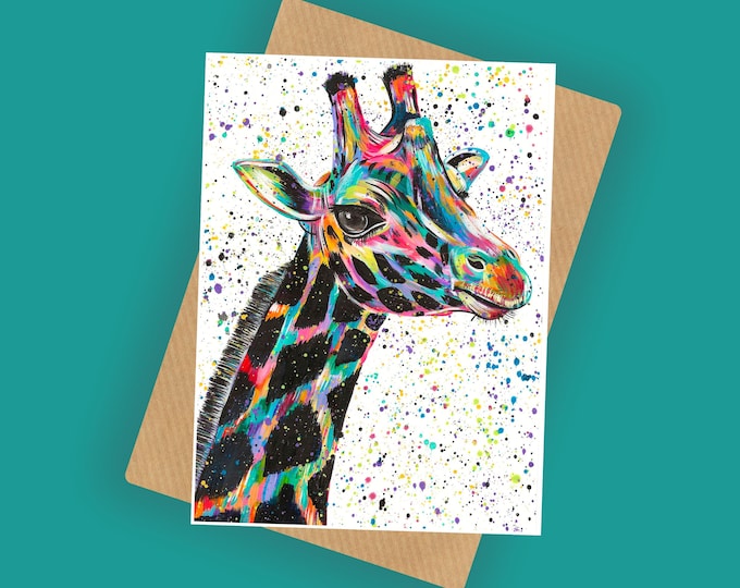Giraffe Greetings Card